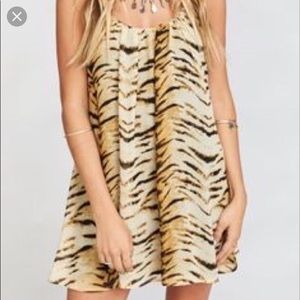 Tiger print show me your mumu mini dress size S